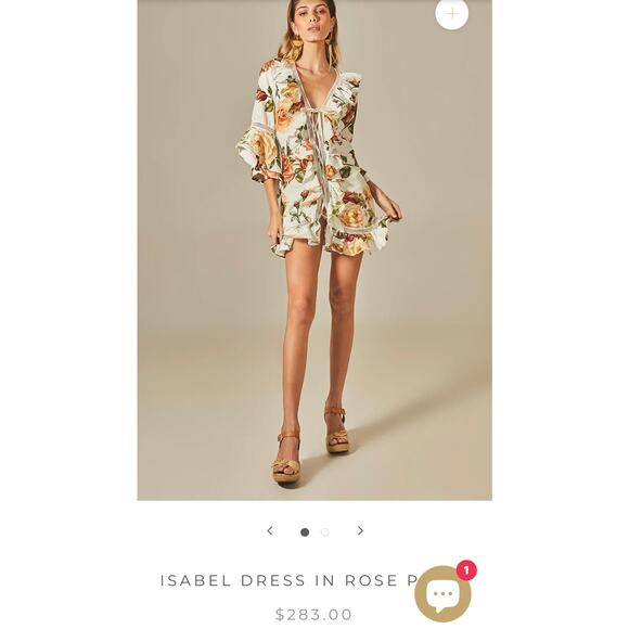 Empress Brasil Isabel Floral Ruffle Mini Dress Tie Front Size S One Size - Picture 10 of 16